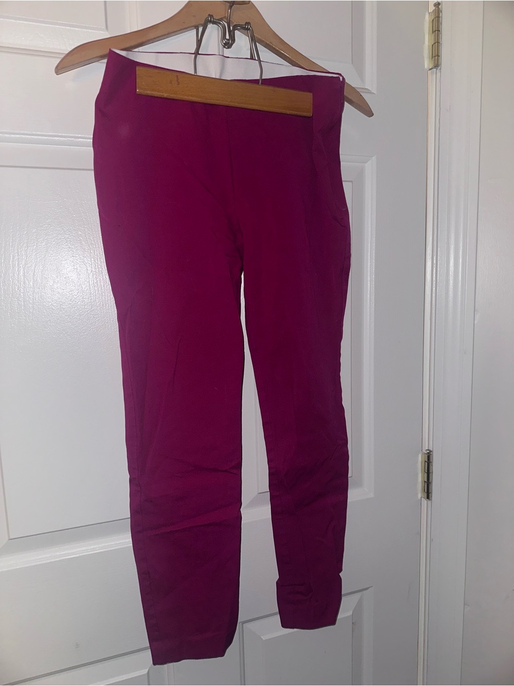 a new day Hot Pink Slim Pants with White Waistband
